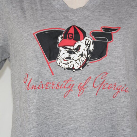 UNIVERSITY GEORGIA BULLDOGS CHAMPION WOMEN'S SHORT SLEEVE T SHIRT GRAY SIZE S - Picture 3 of 7